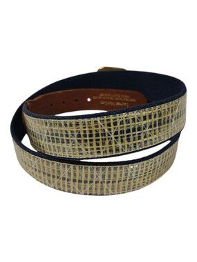 Leather Man Fishing Line Belt 34 Leather Ends Brass Buckle